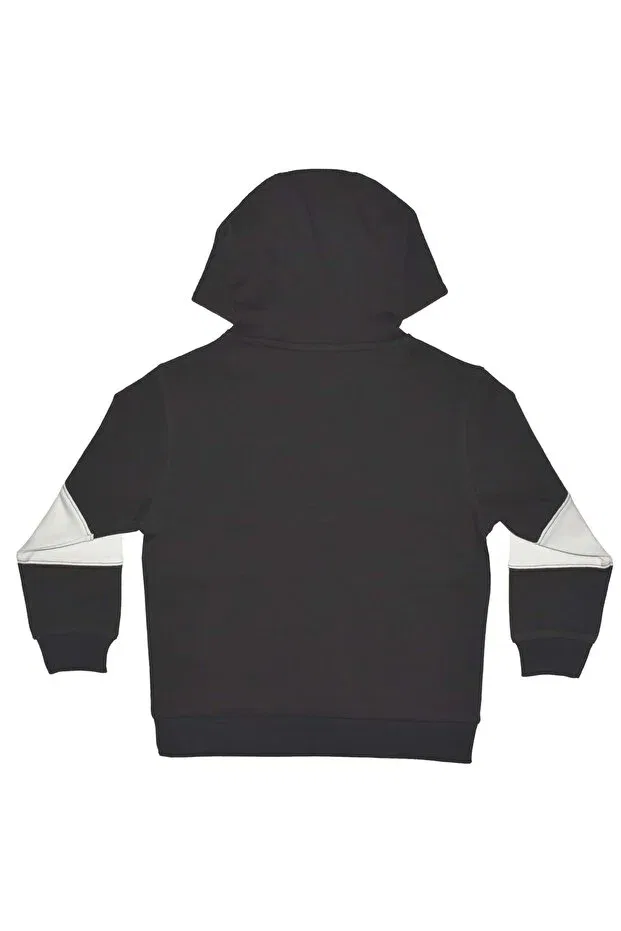 Детское худи для девочек с принтом Gamer kids anthracite hooded sweatshirt Organickid, Anthracite — фото 2