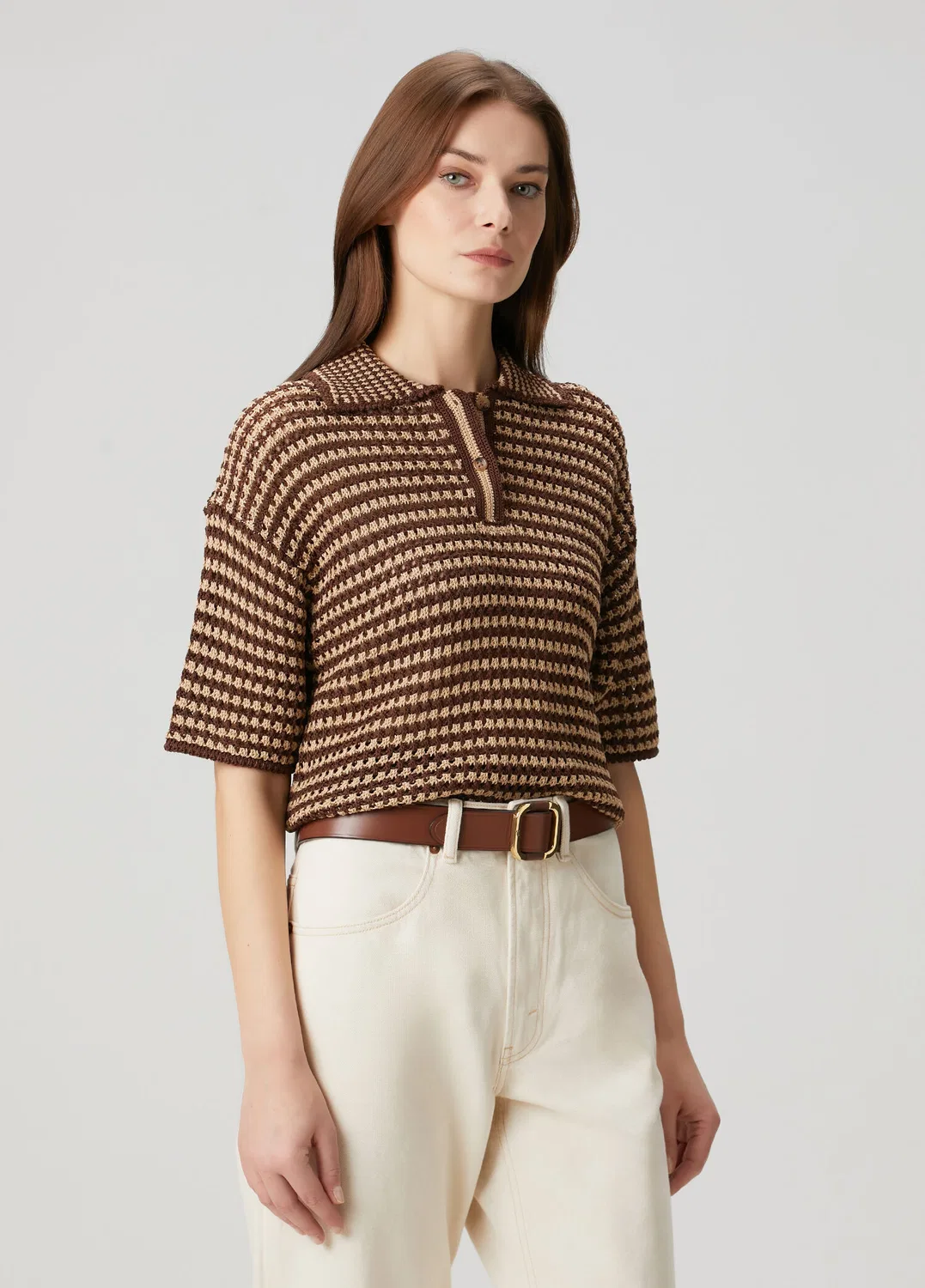 Трикотажное поло Polo Ralph Lauren, brown — фото 3