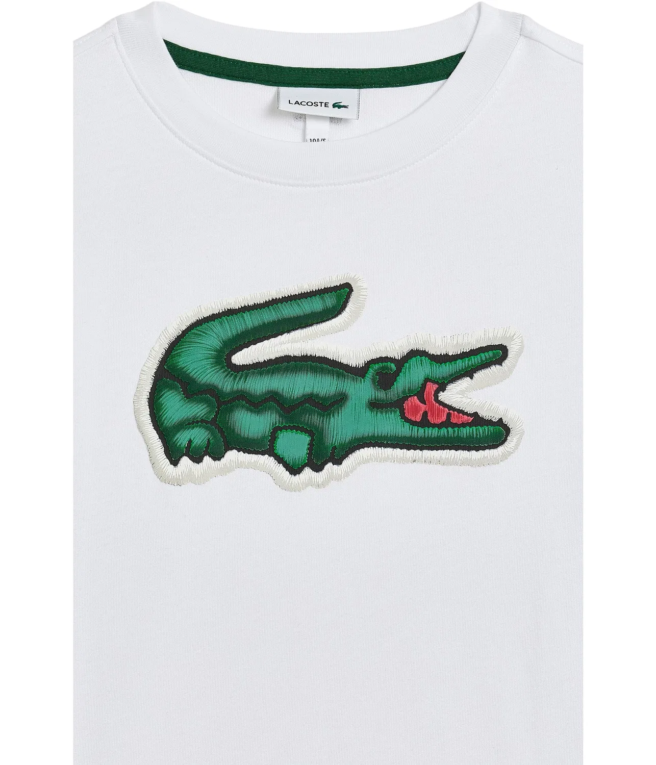 Футболка с объемным рисунком (для детей постарше) Lacoste Kids, Blanc — фото 3