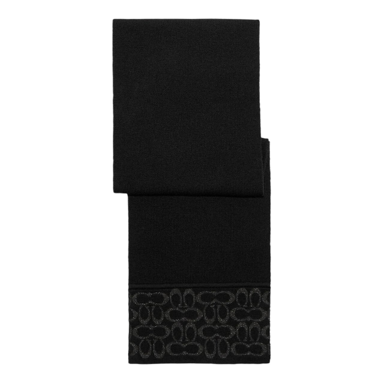 

Шарф Coach Outlet Signature Oblong, черный