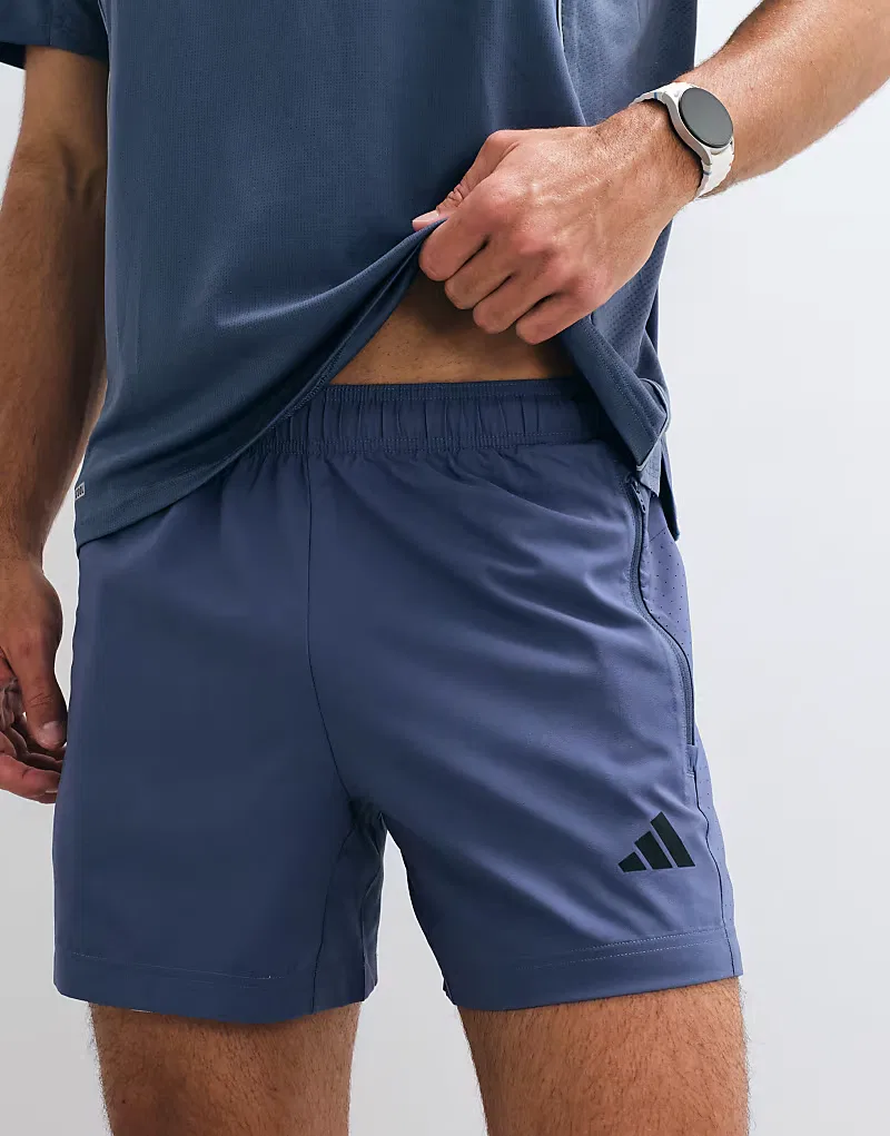 Тканые шорты Adidas Training Essentials, темно-синий — фото 2