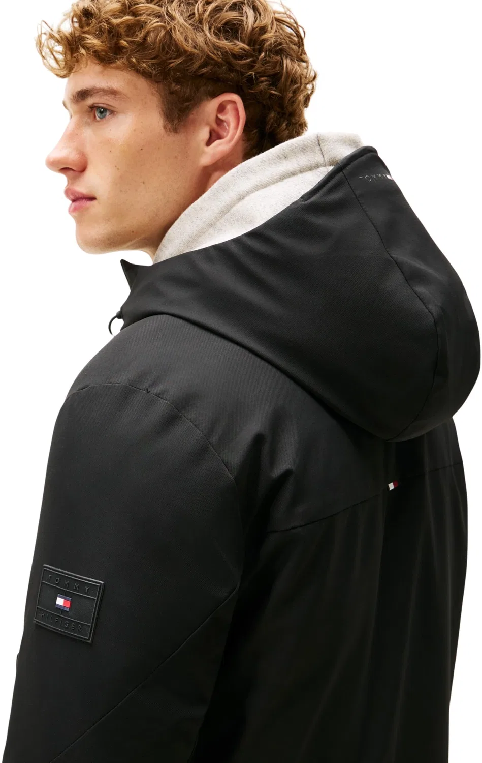 Мужская куртка с капюшоном и утеплителем Tommy Hilfiger, Black — фото 3