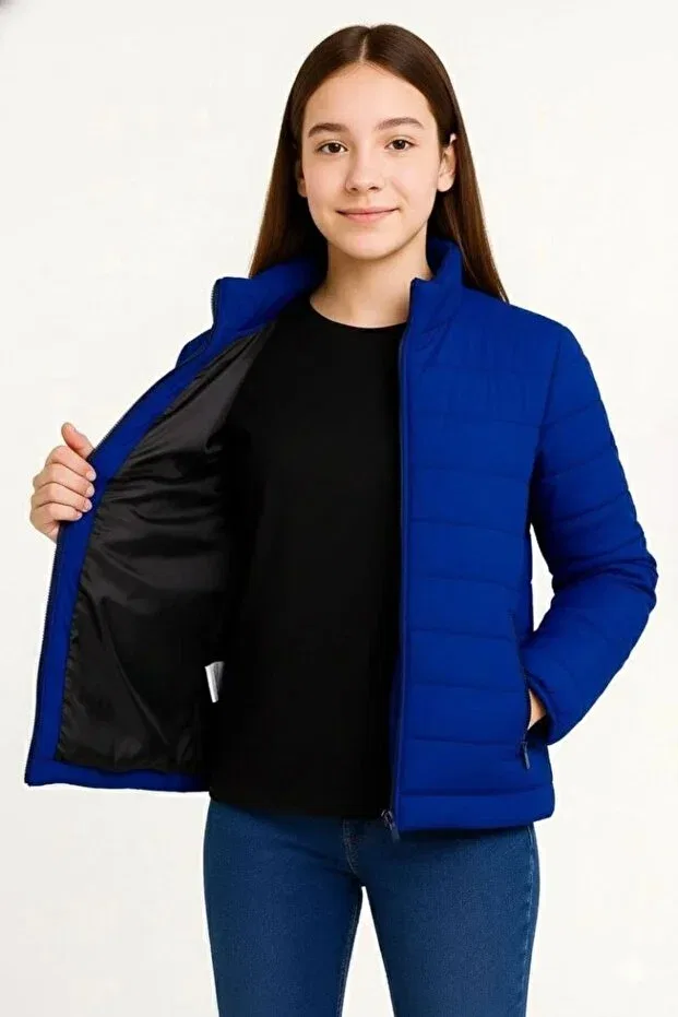 Детское пальто для девочек пуховое Generic Brands, Saks Blue