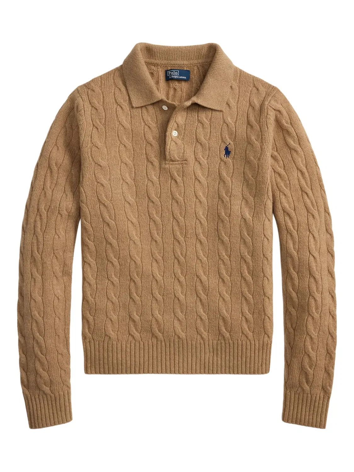 Свитер-поло в нейтральных тонах Polo Ralph Lauren, нейтральные