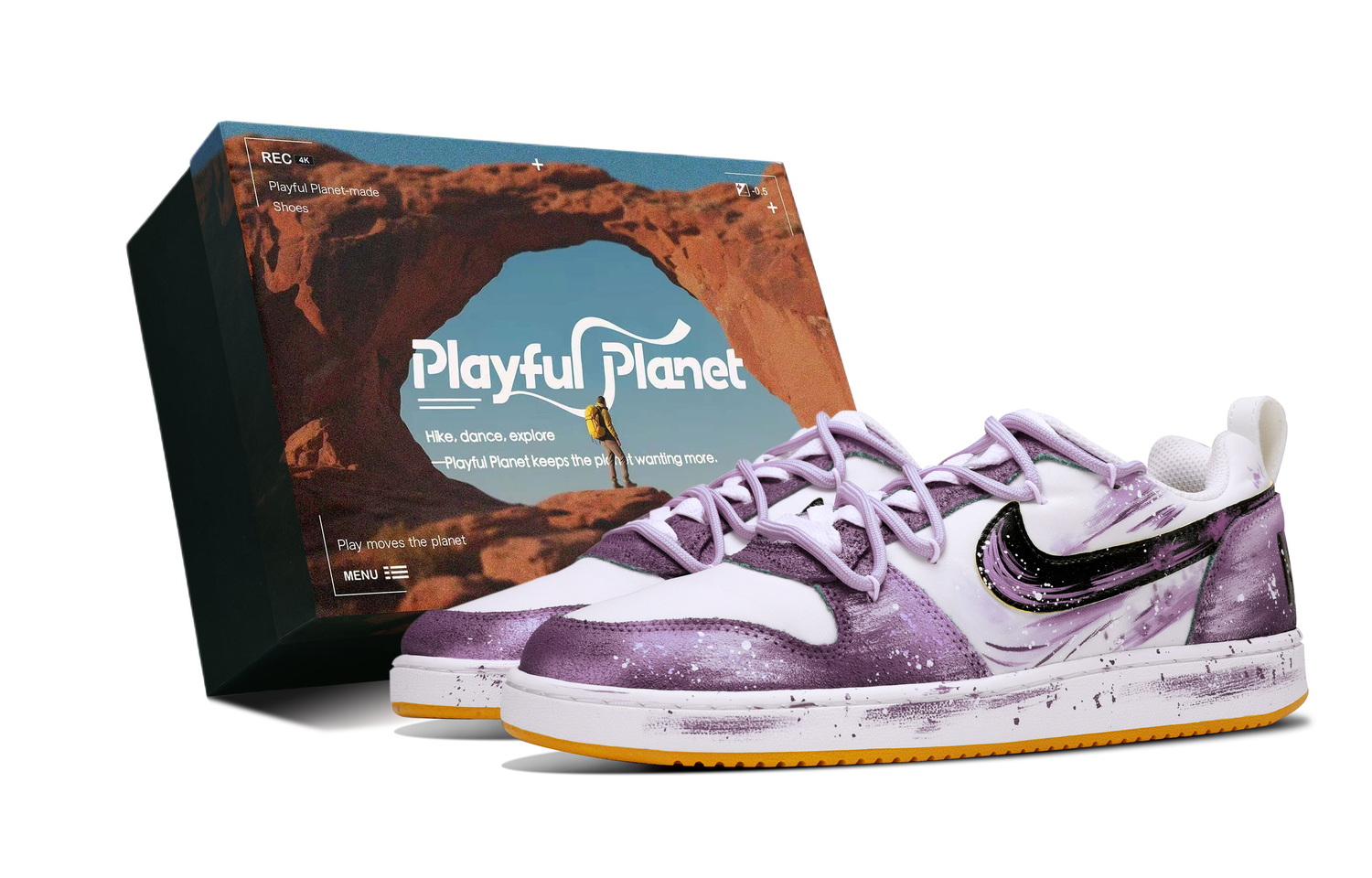 

Nike Мужские скейтерские кроссовки Court Borough Abrasion Resistant Low top Purple