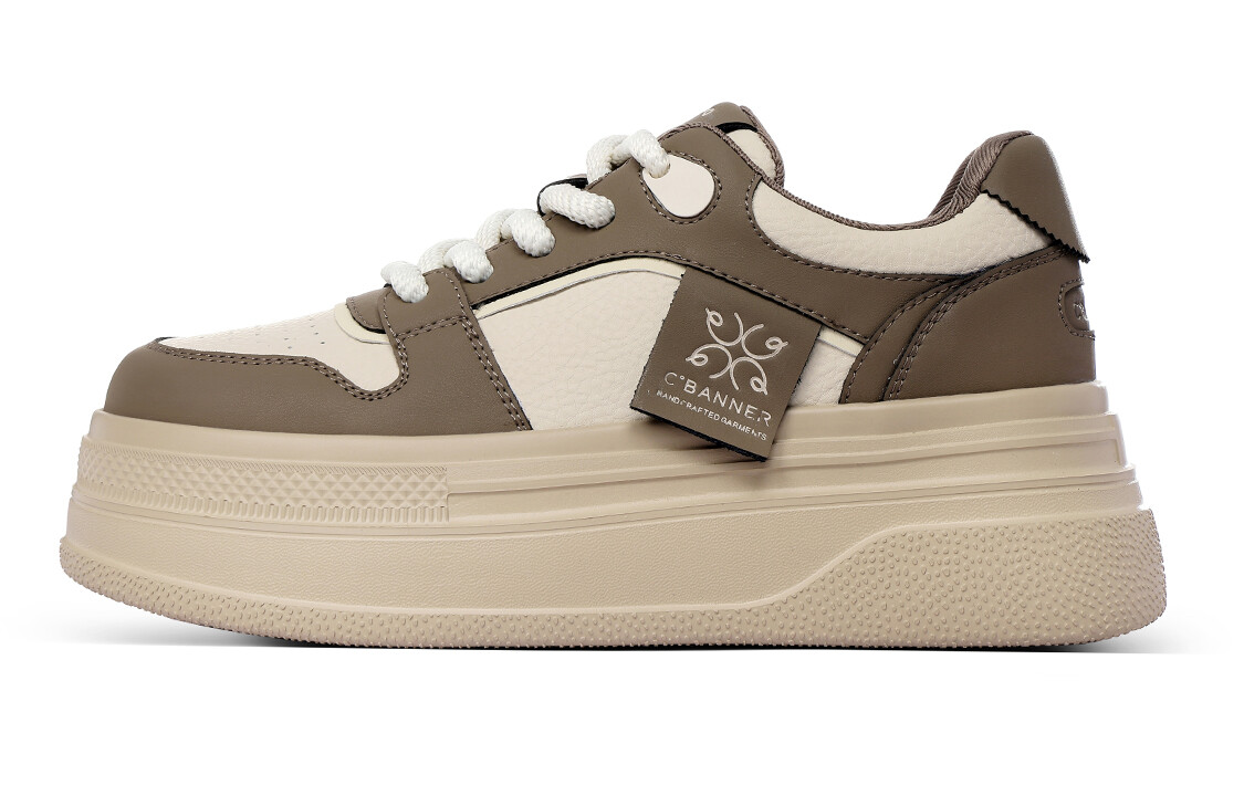 

Кроссовки C°BANNER Skateboarding Shoes Women's Low-top Khaki, хаки