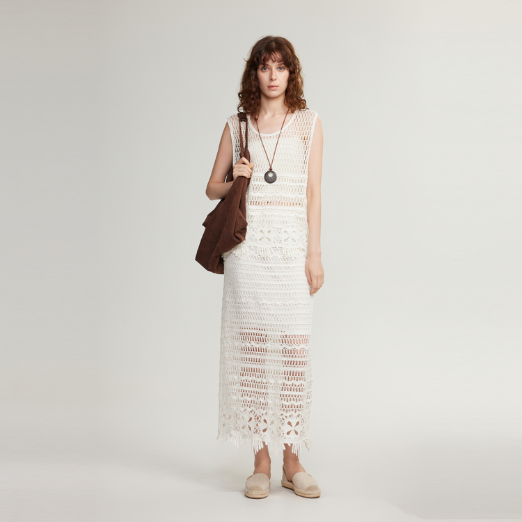 

ELLE Свитер женский Ecru с круглым вырезом тонкий Others