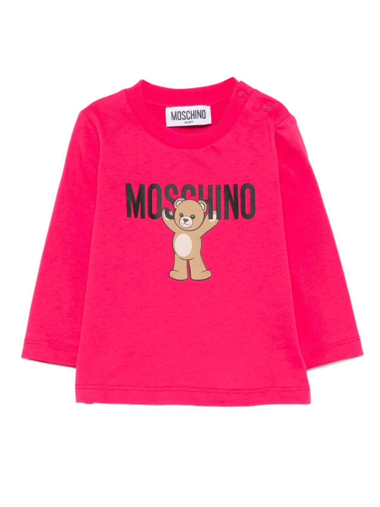 

Топ с длинными рукавами и принтом «Медвежонок Тедди» от Moschino Kids, розовый