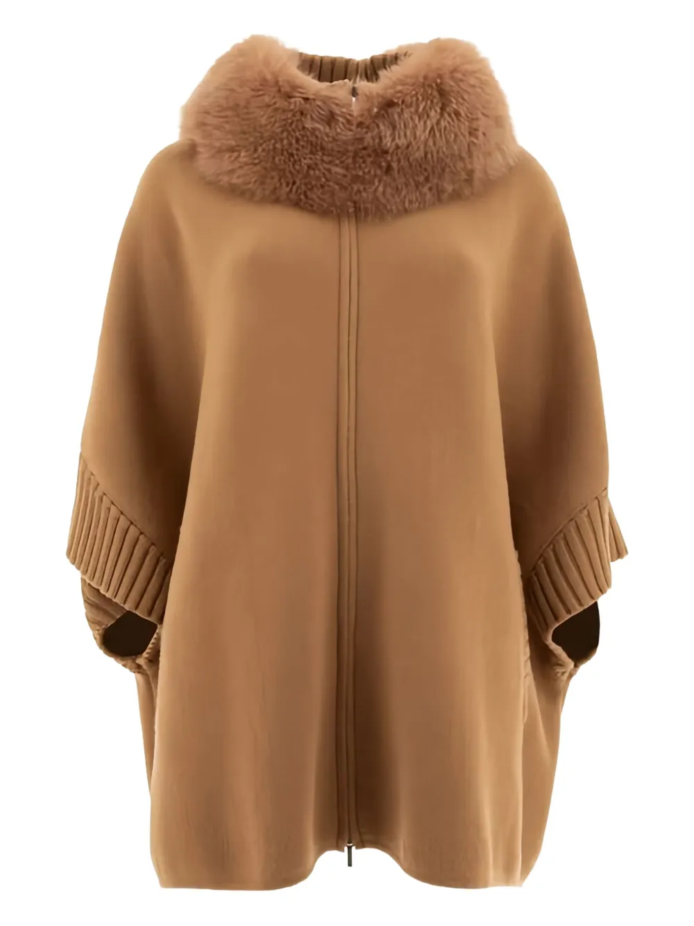

Пальто с меховым воротником Giovi, коричневый