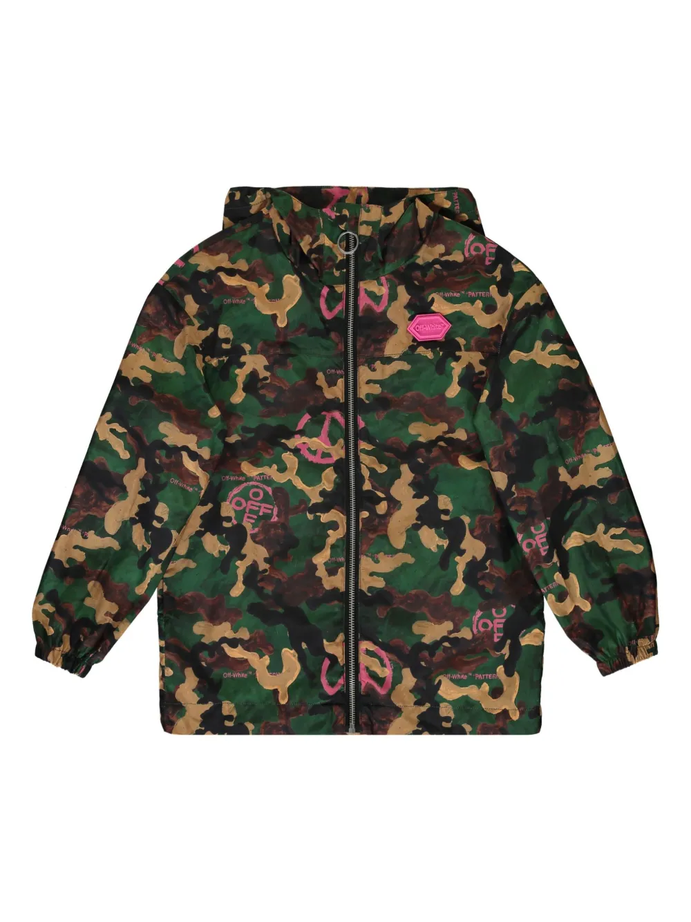 

Куртка с камуфляжным принтом OFF-WHITE KIDS, коричневый