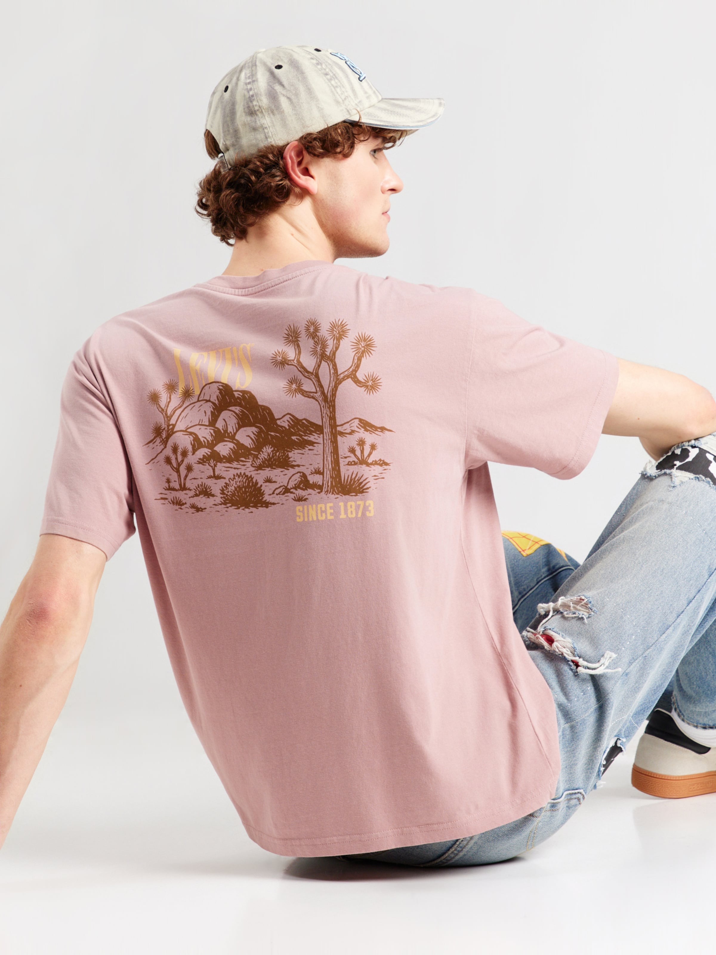 LEVI'S  Футболка 'Graphic Boxy Tee' в цвете Rose — фото 3