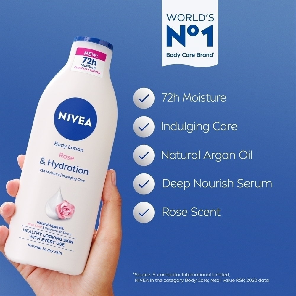 Увлажняющий лосьон для тела Rose Touch Nivea, 400 мл — фото 2