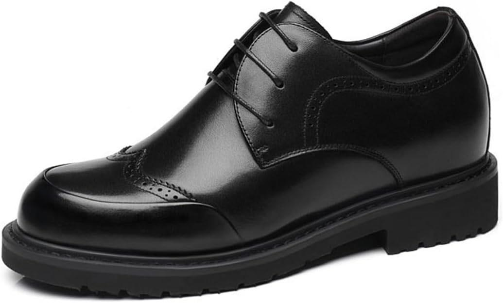 

Мужские оксфорды VIBLiSS Invisible Height, броги, кожаные туфли на шнуровке с эффектом подъема, для бизнеса, свадьбы и офиса, черный