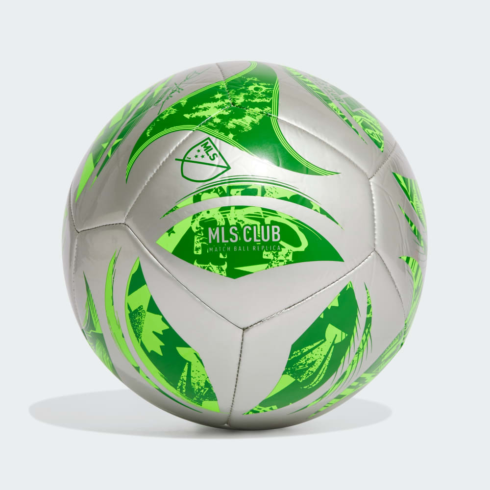 

Футбольный мяч Adidas MLS 25 Club Ball, цвет Silver Metallic/Green