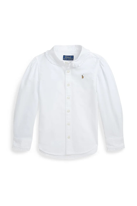 

Детская хлопковая рубашка Polo Ralph Lauren, белый
