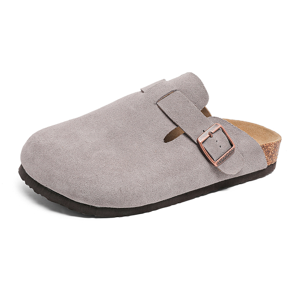 

MADALLO Унисекс противоскользящие тапочки с закрытым носком бежевые, цвет Beige