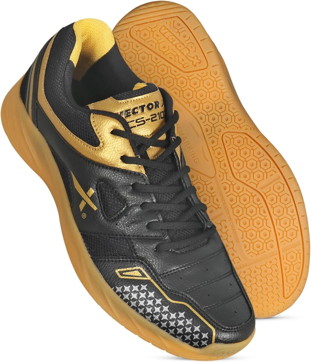 Кроссовки для корта Vector X, детские, Black-gold