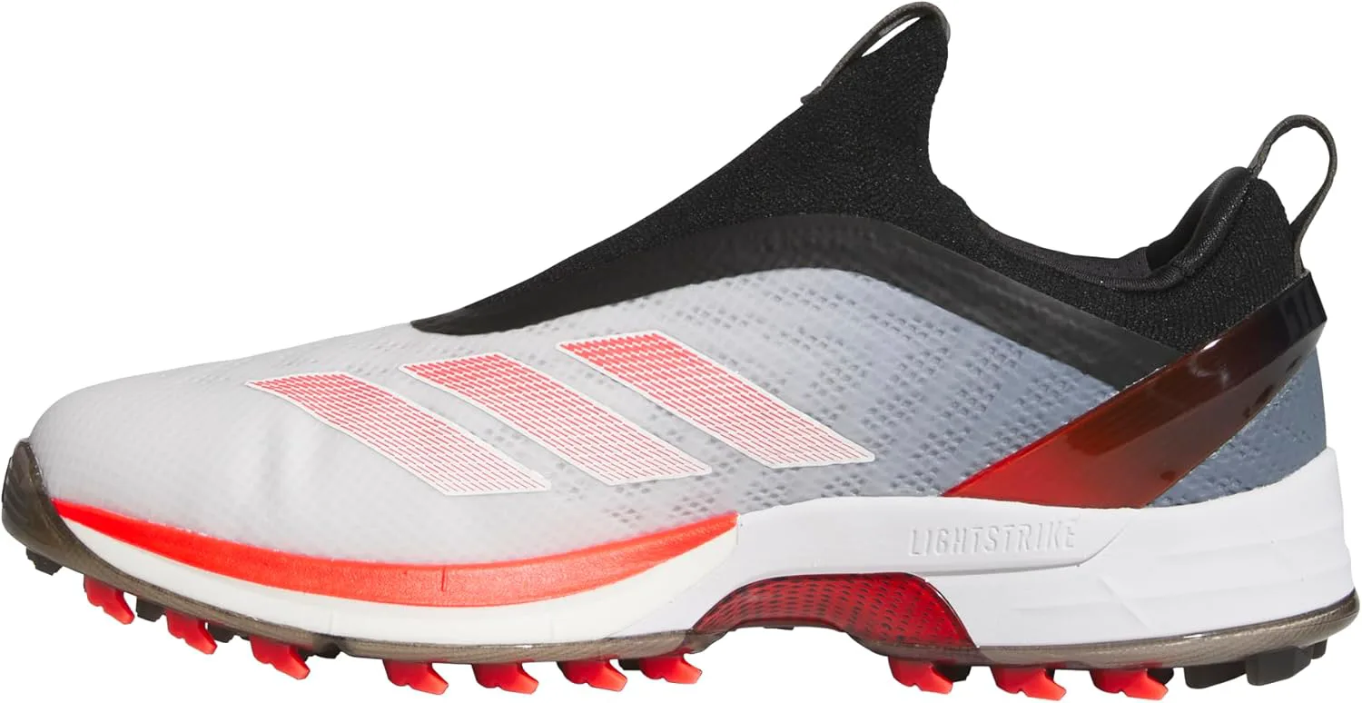 Мужские безшиповые гольф-кроссовки Adidas Adizero ZG Boa, белый/красный/черный — фото 4