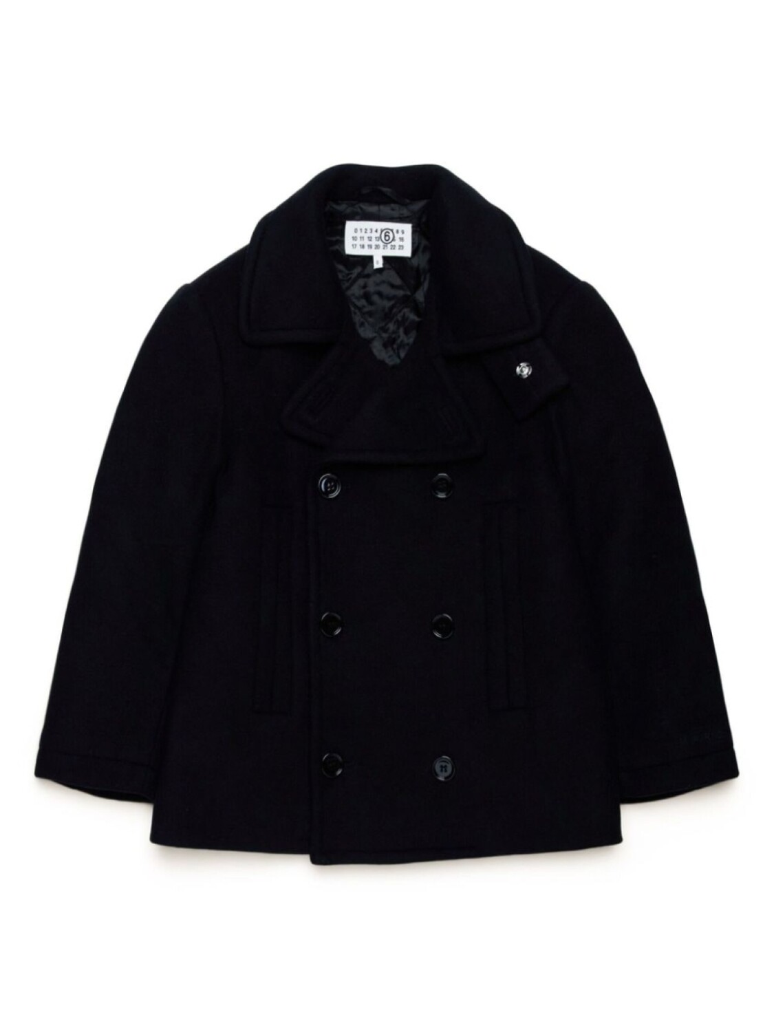 

двубортное пальто MM6 Maison Margiela Kids, черный