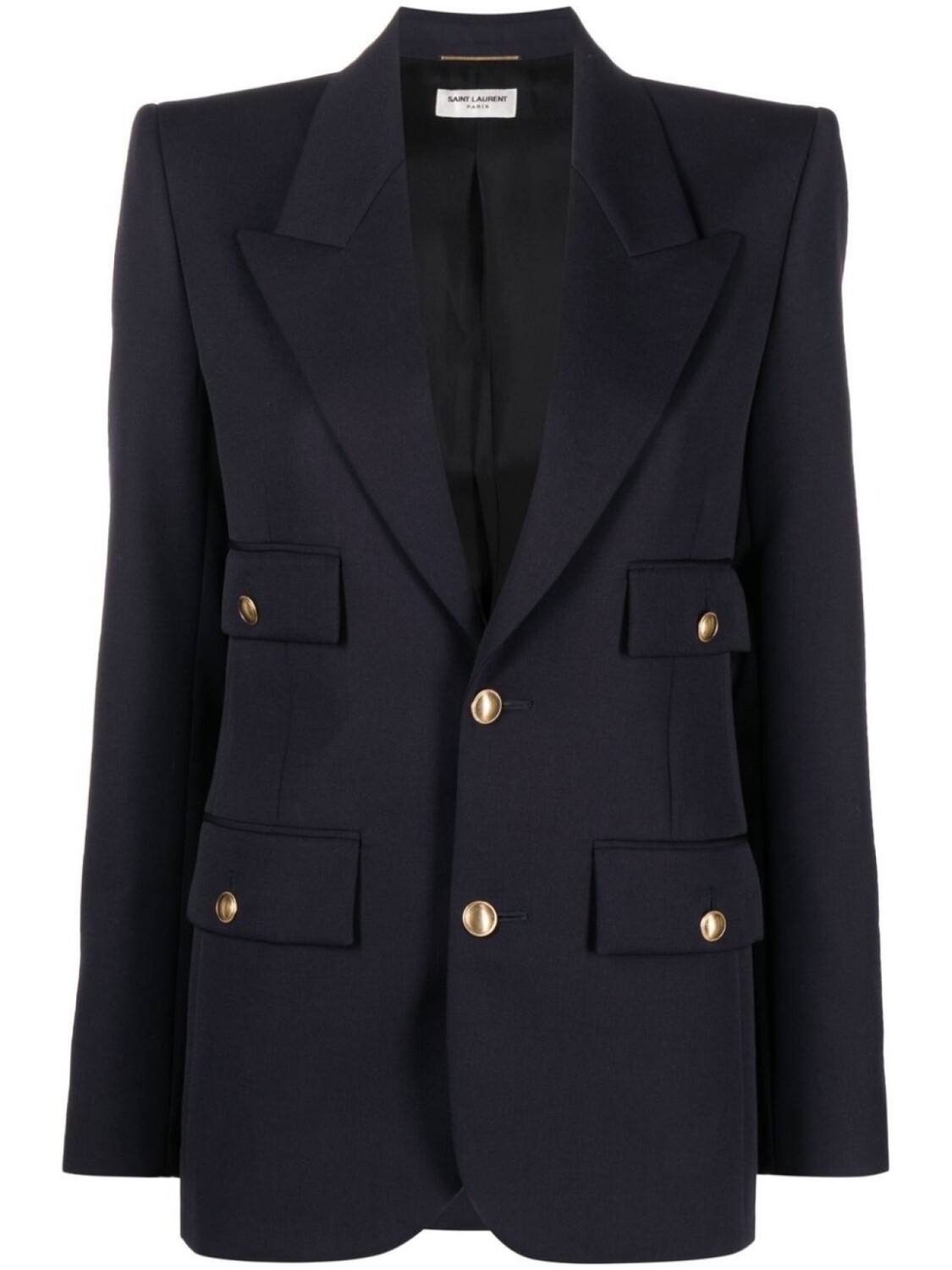 

Однобортный блейзер Saint Laurent, синий
