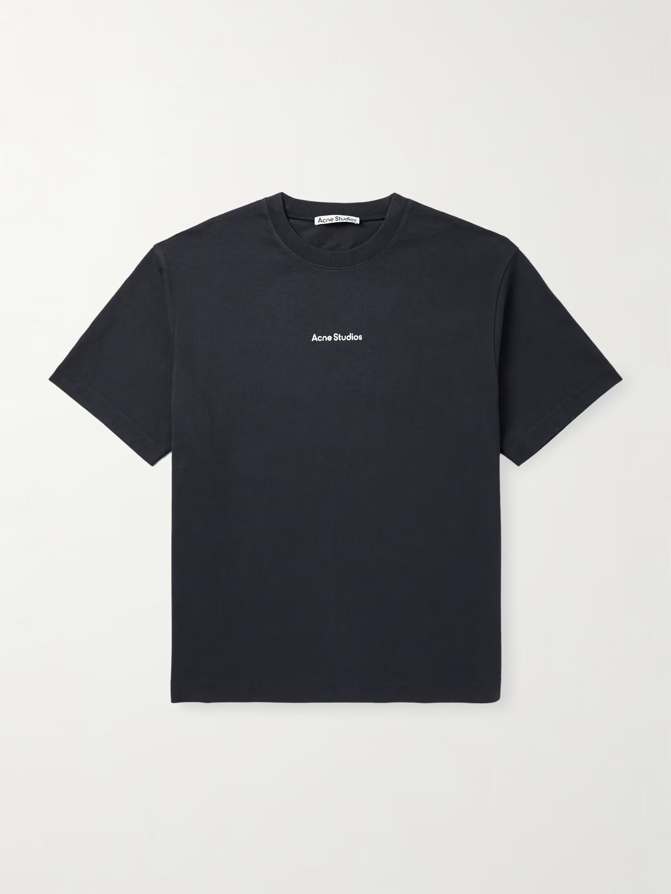 

Футболка Exford Logo-Flocked из хлопкового джерси ACNE STUDIOS, темно-серый