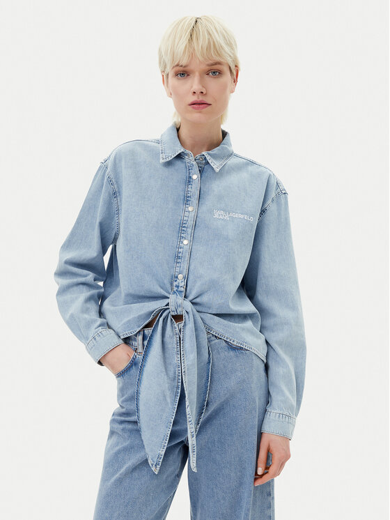 

Джинсовая рубашка стандартный крой A2W11021 Karl Lagerfeld Jeans, синий