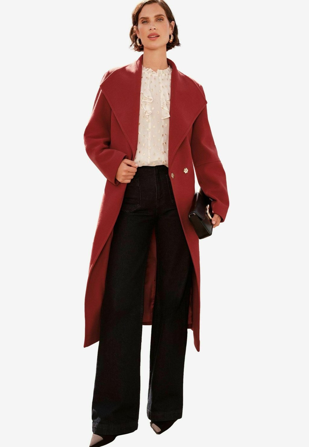 

Классическое пальто SHAWL COLLAR BELTED REGULAR FIT Love & Roses, красный