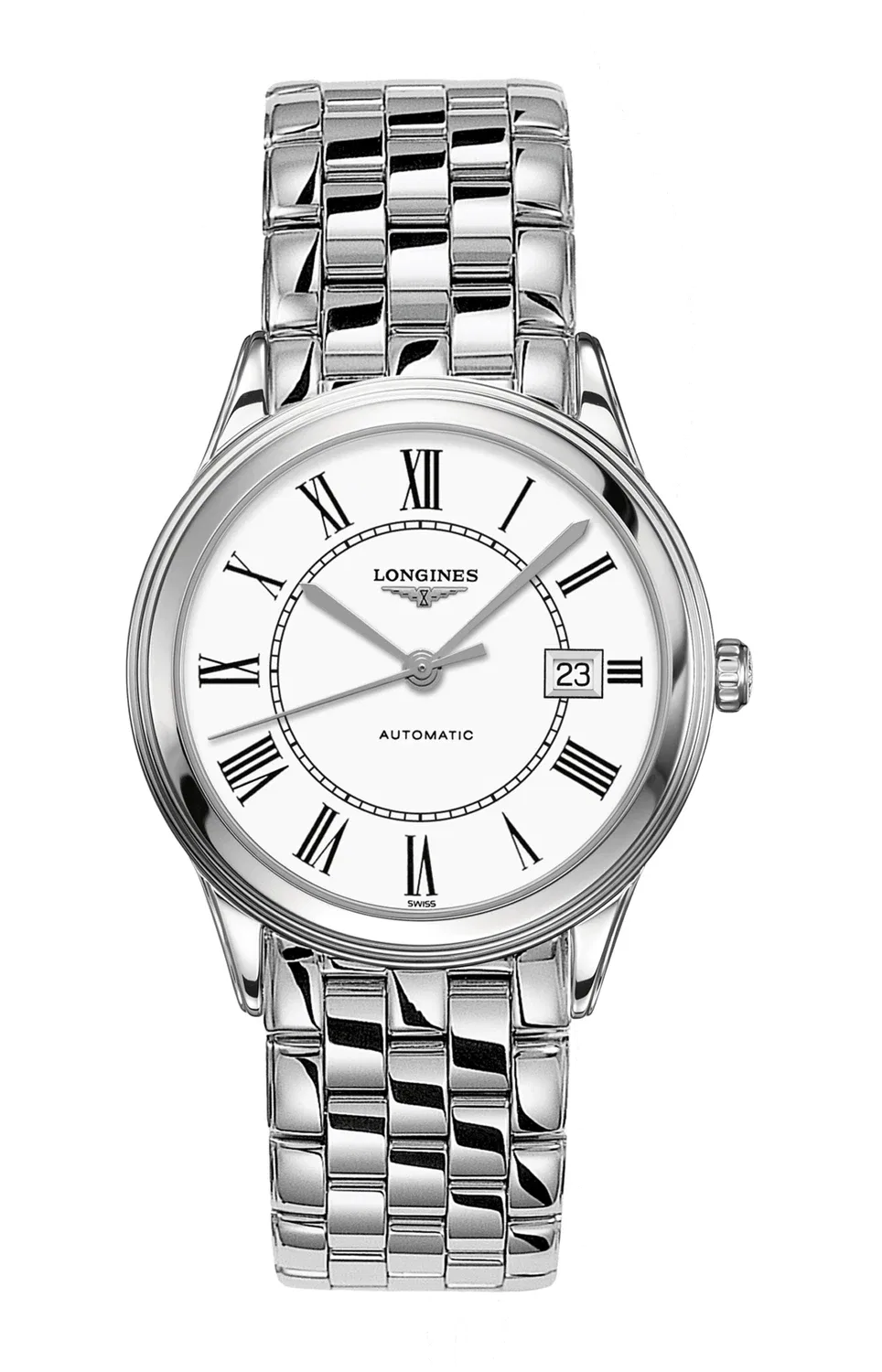 ФЛАГМАН - L4.974.4.21.6 LONGINES, серебряный