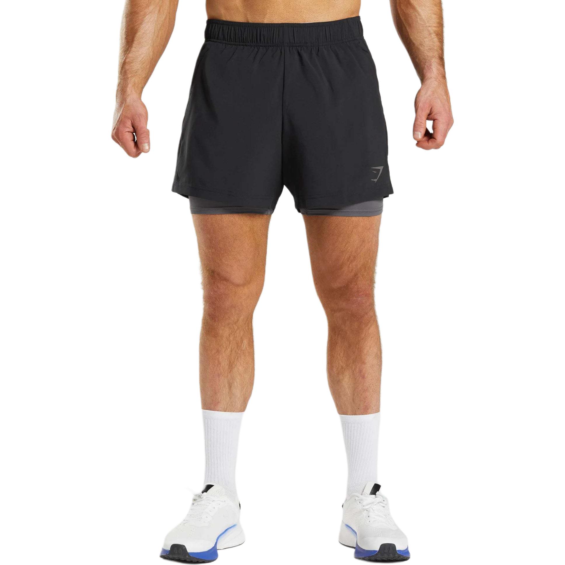 

Спортивные шорты 2 в 1 Повседневные шорты мужские черные GYMSHARK