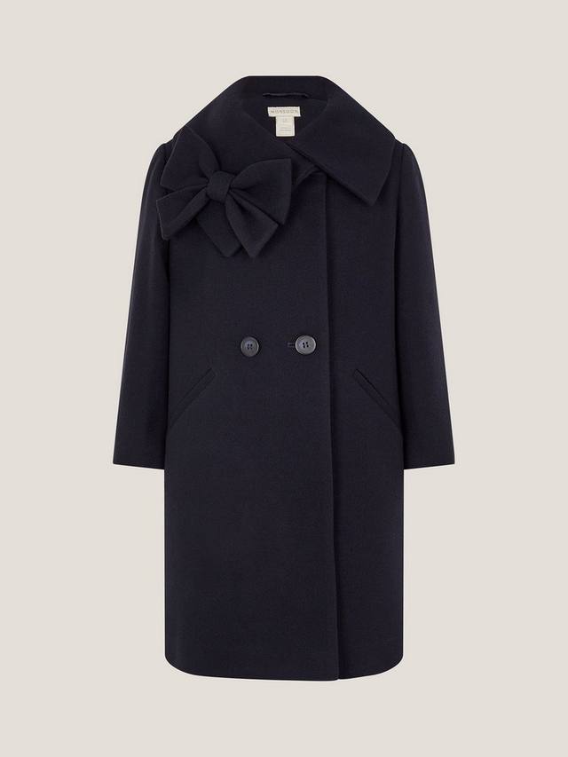 

Детское пальто с воротником-бабочкой Monsoon, Navy