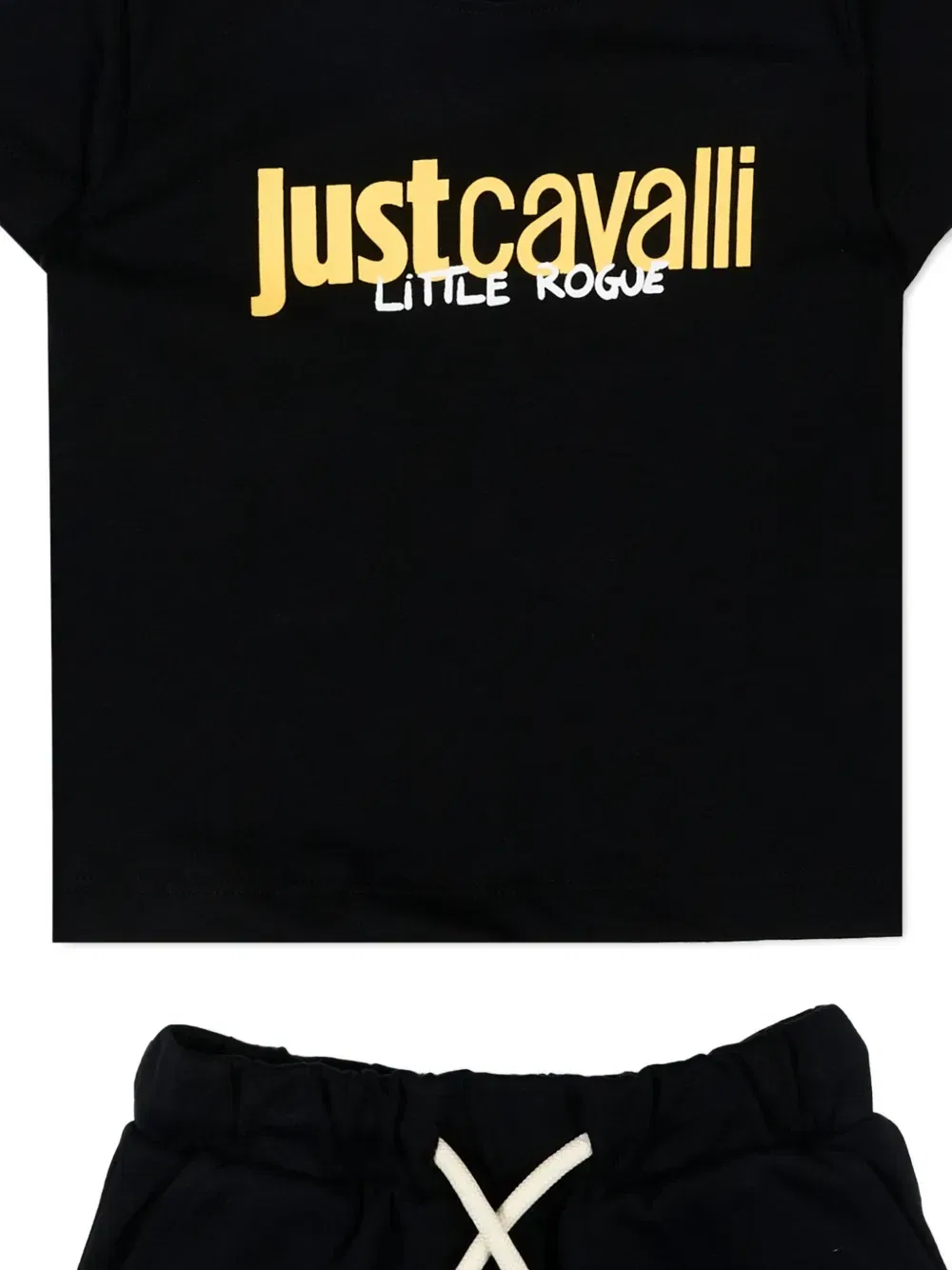 Комплект из футболки и шорт с логотипом Just Cavalli Kids, черный — фото 3