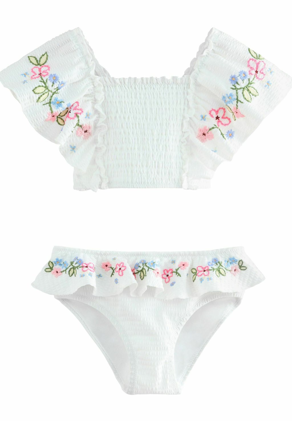 

Бикини RUFFLE EMBROIDERED SET Next, белый