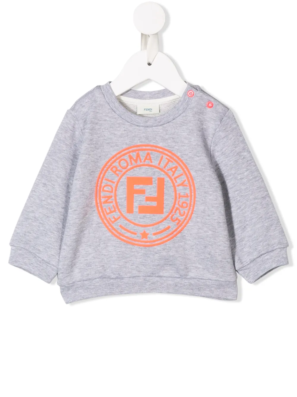 

Толстовка с контрастным логотипом FENDI KIDS, серый