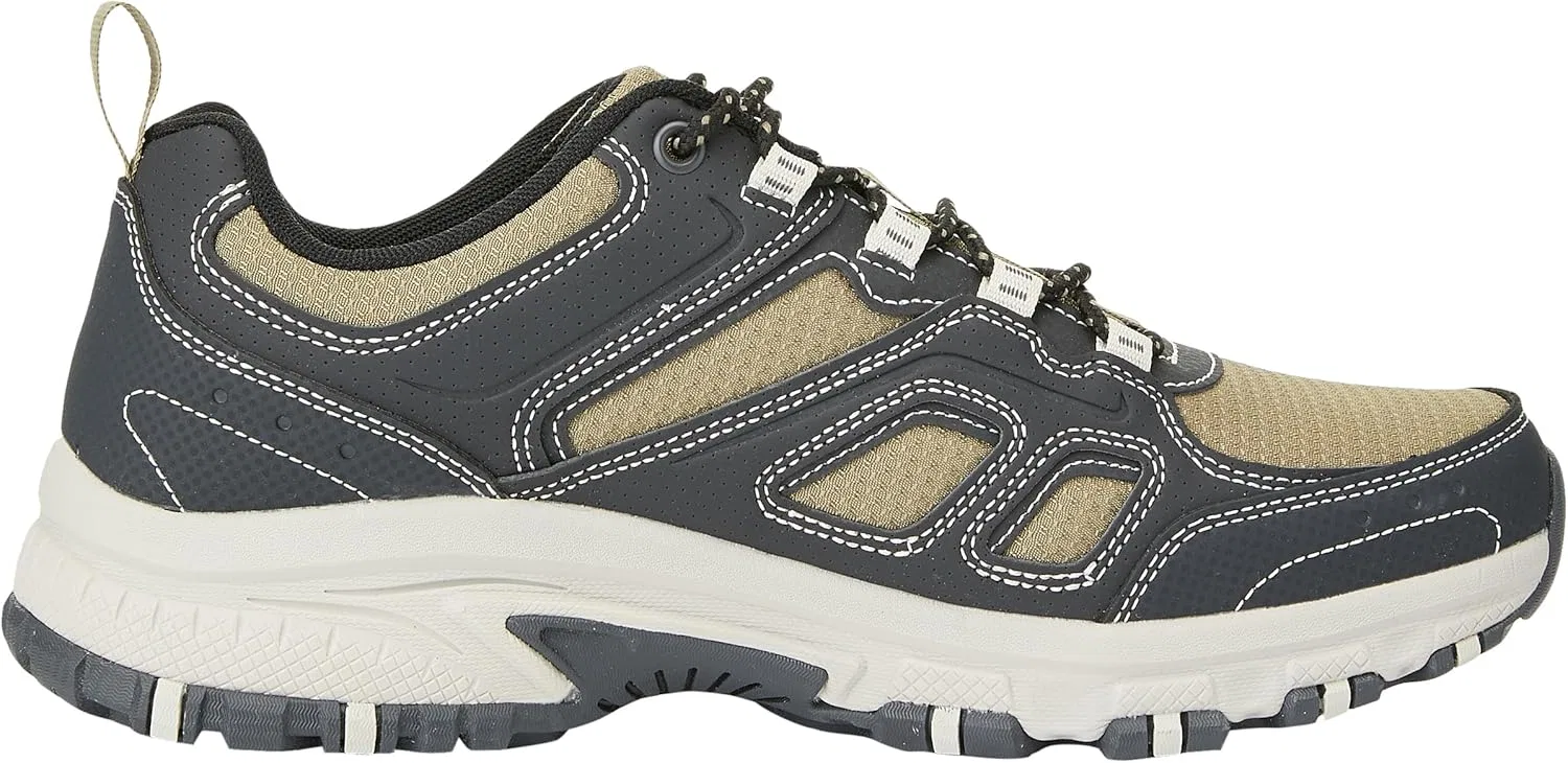 Мужские низкие треккинговые кроссовки Skechers Hillcrest Pure Escape, Anthracite-Coloured Synthetic Textile Olive Green — фото 4