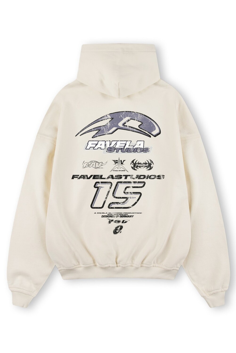 

Толстовка с капюшоном DISTRESSED HOODIE UNISEX FAVELA, кремовый
