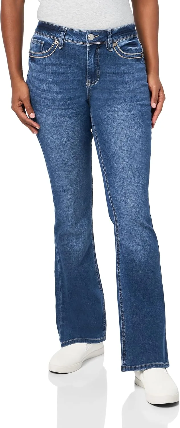 

Royalty for Me Women's YMI джинсы Mid-Rise с клепками и накладными карманами Boot Cut