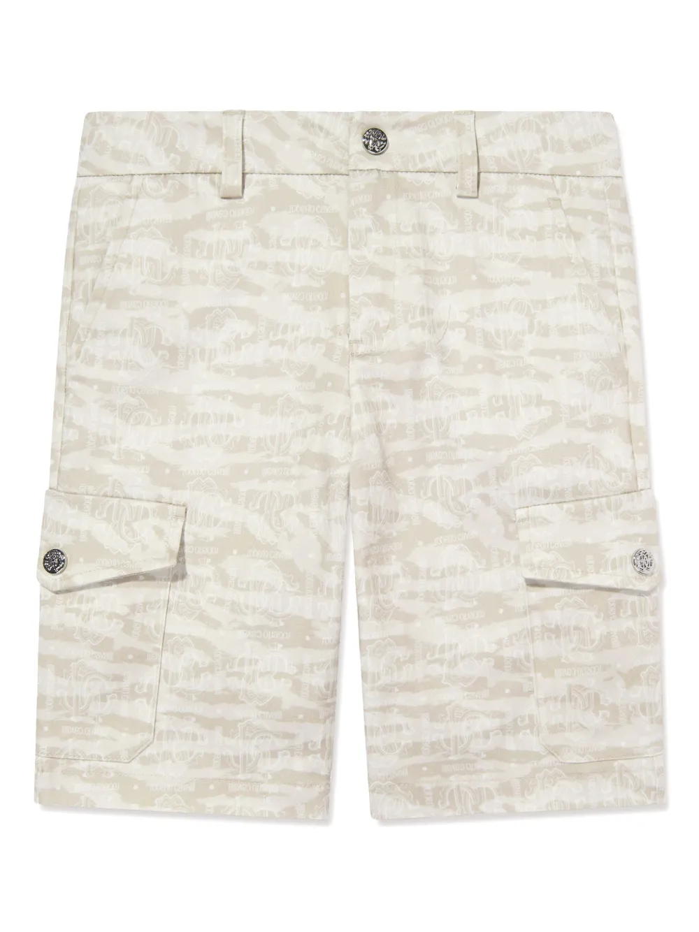 

Шорты карго с монограммой Roberto Cavalli Junior, бежевый