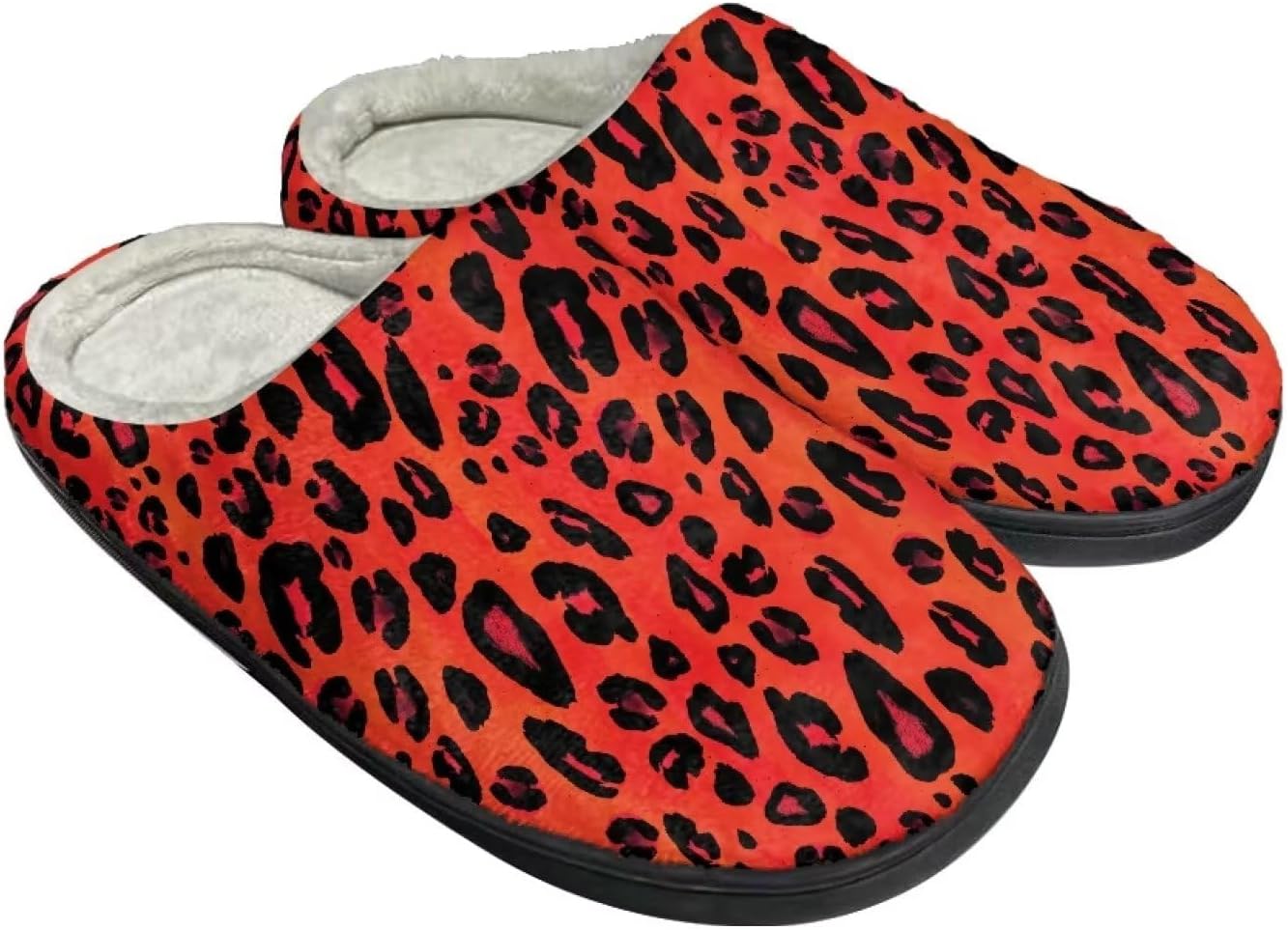 

Унисекс тапочки Howilath из фланели, модные домашние тапочки с теплым и дышащим флисом, размеры-2XL, красный