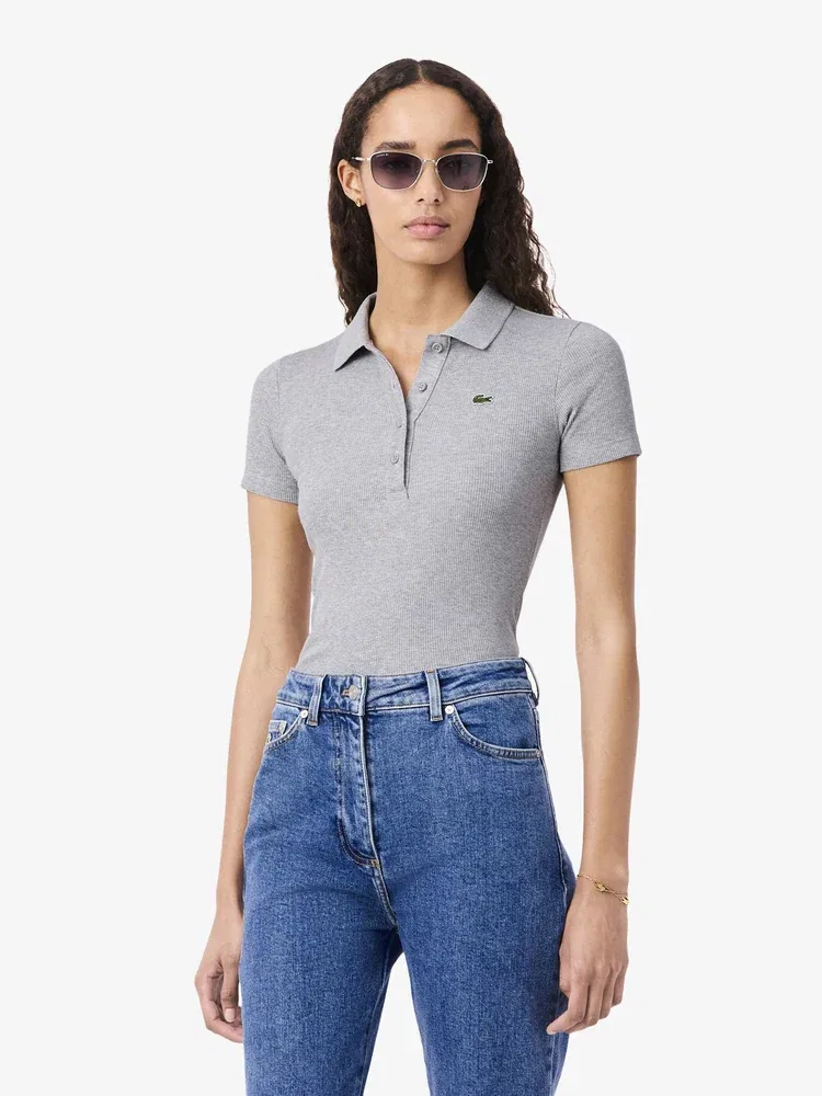 Поло Lacoste DF5377, слимфит, Antique Silver