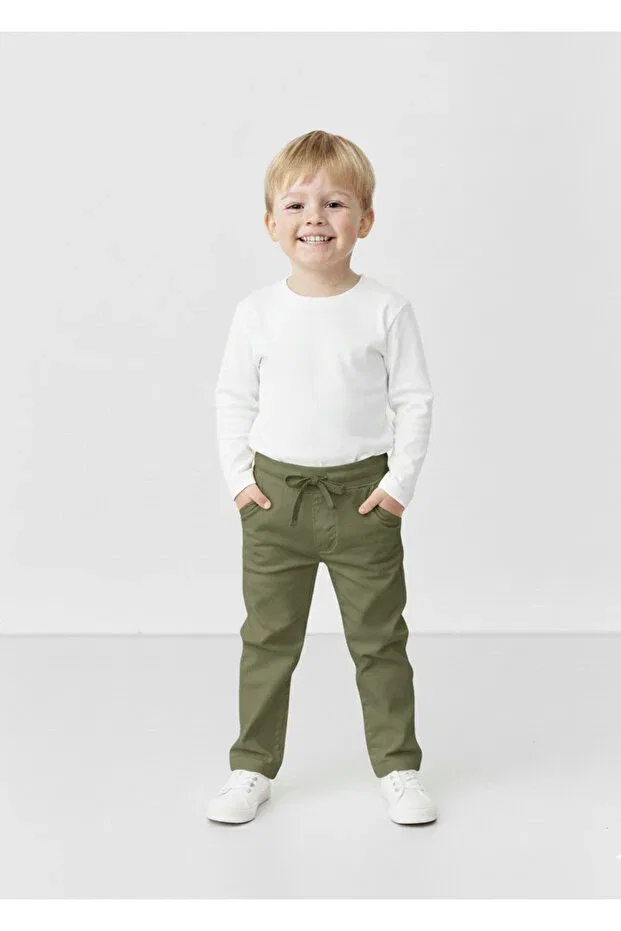 Детские брюки для девочек с эластичным поясом Rois, Khaki