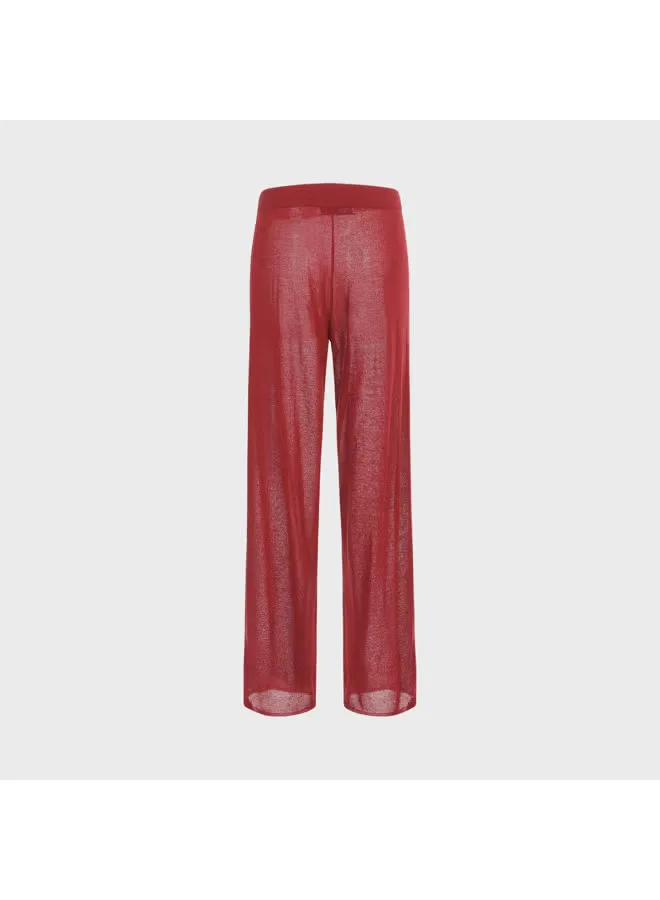 Брюки прямые легкие слегка тянущиеся Zara, красный — фото 3