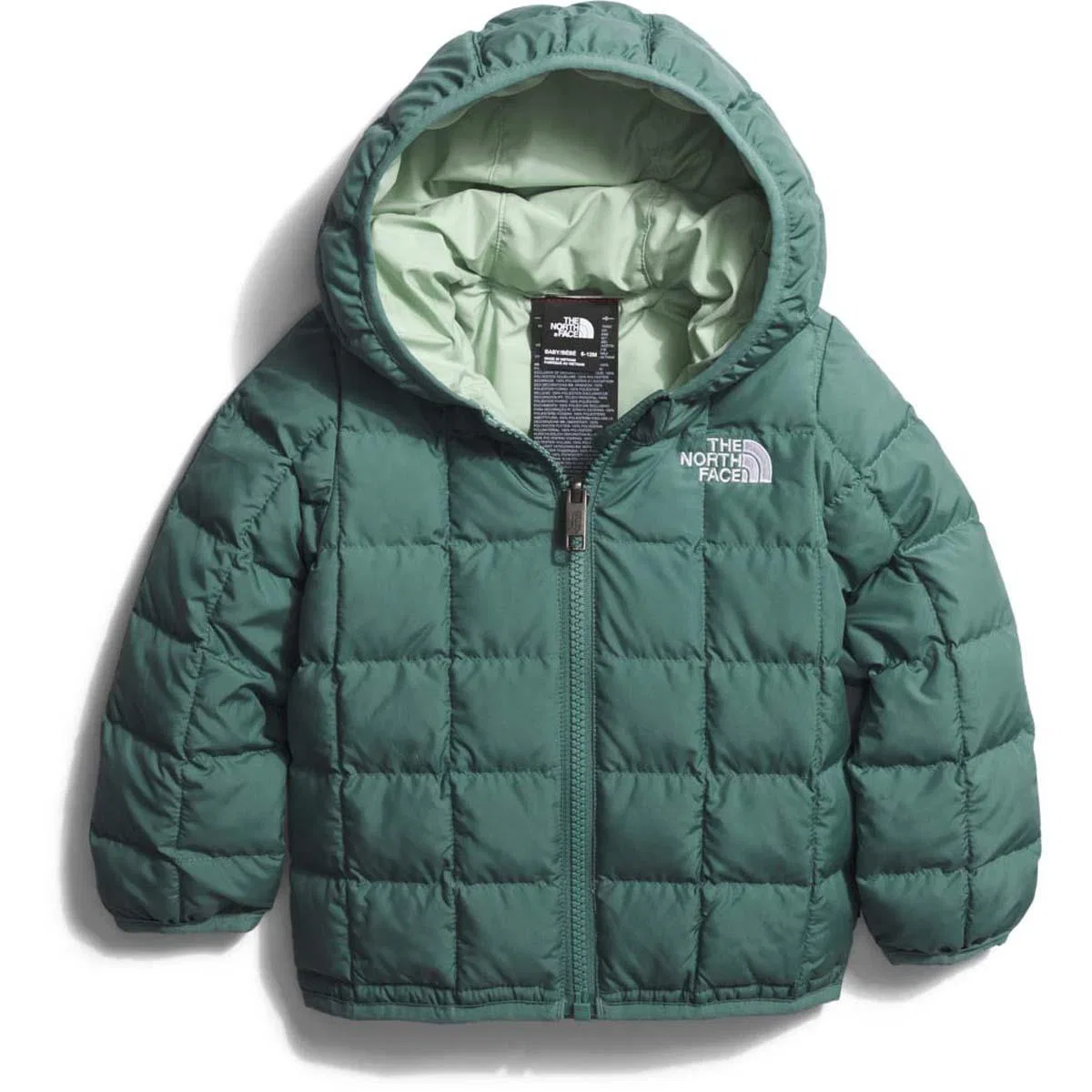 Куртка детская утепленная ThermoBall с капюшоном, двусторонняя, The North Face, Dark Sage