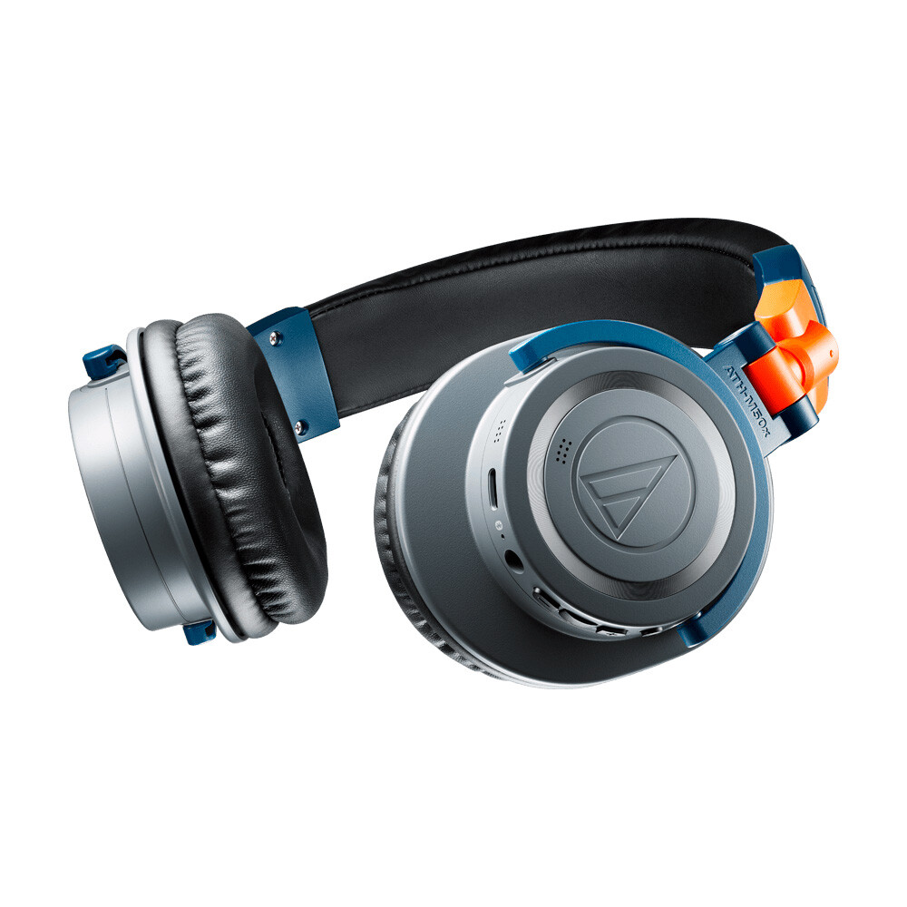 Беспроводные наушники Audio-technica ATH-M50xBT2 LAB, Голубой/Оранжевый — фото 3