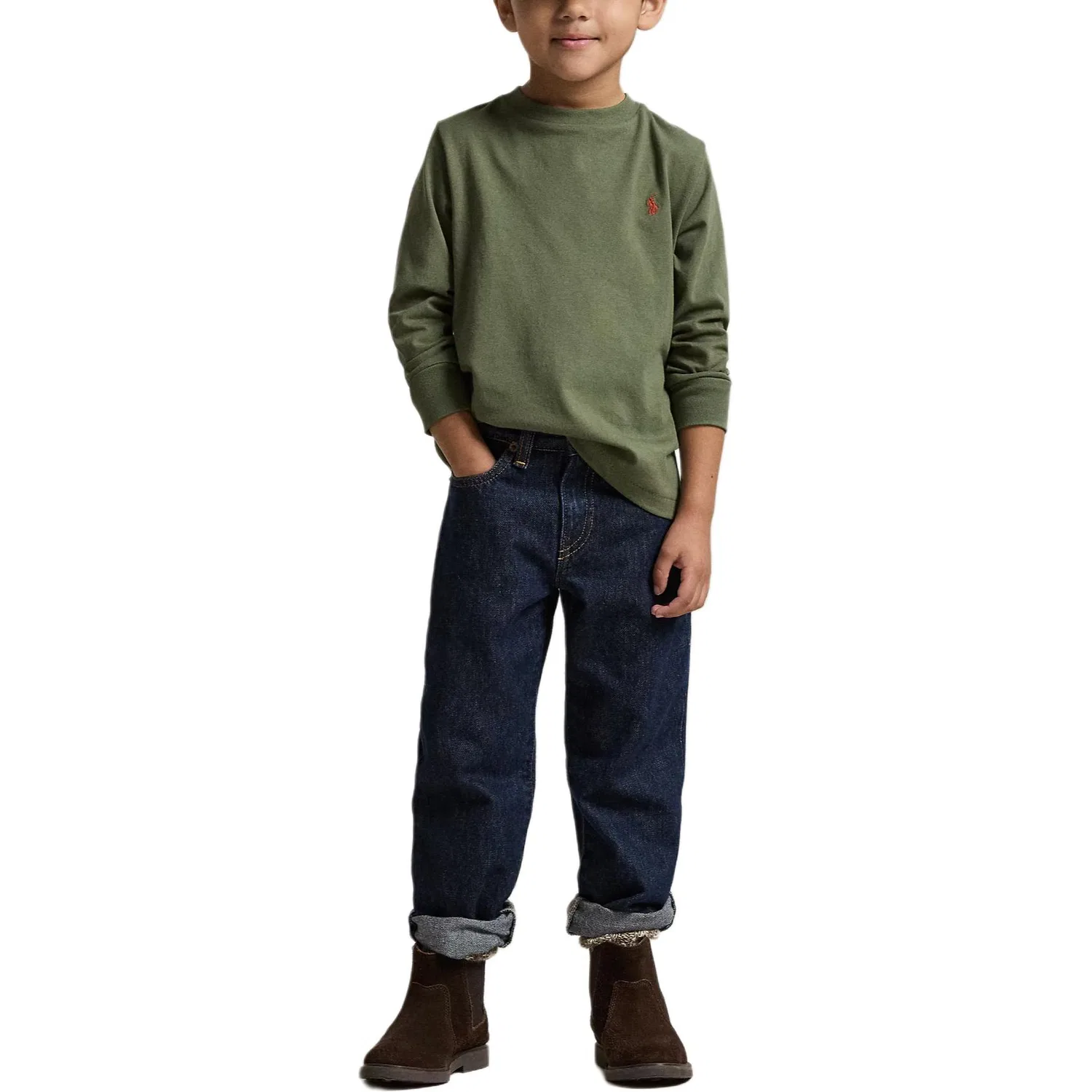 Детская футболка Olive Green Polo Ralph Lauren — фото 4
