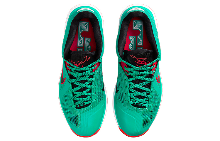 Кроссовки Nike LeBron 9 Low, зеленый/красный — фото 4