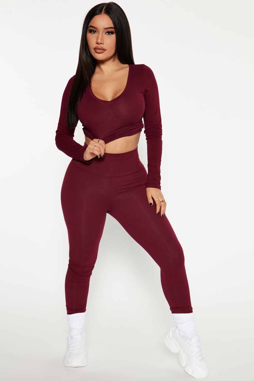 

Леггинсы Fashion Nova 72579XL, бордовый