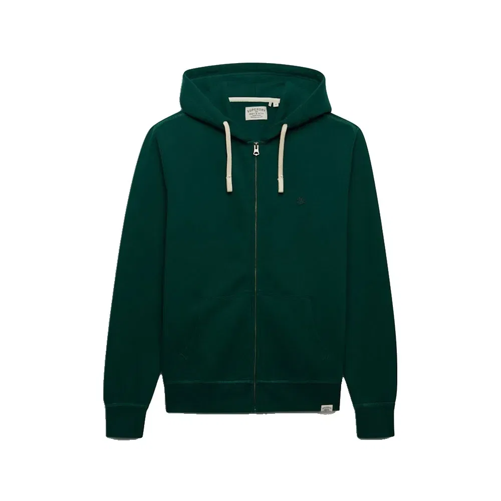 Худи на молнии Monogram Emb Superdry, зеленый — фото 3