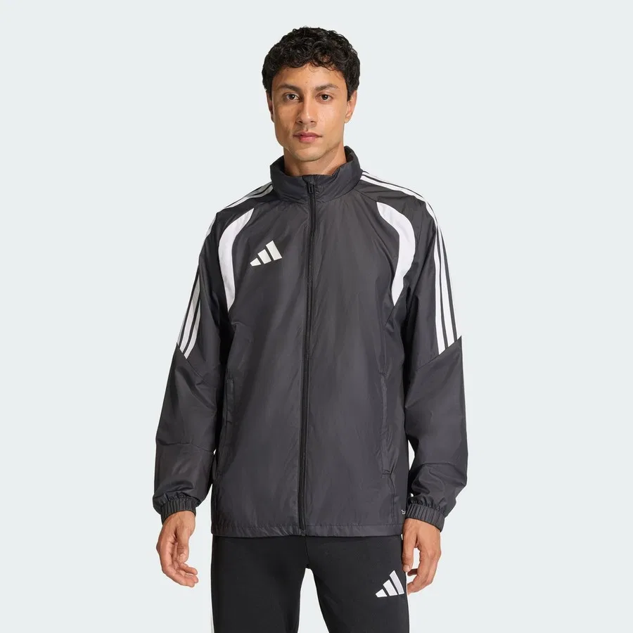 Ветровка спортивная с капюшоном Performance JY9733 Tiro26 League adidas, Черно-белый