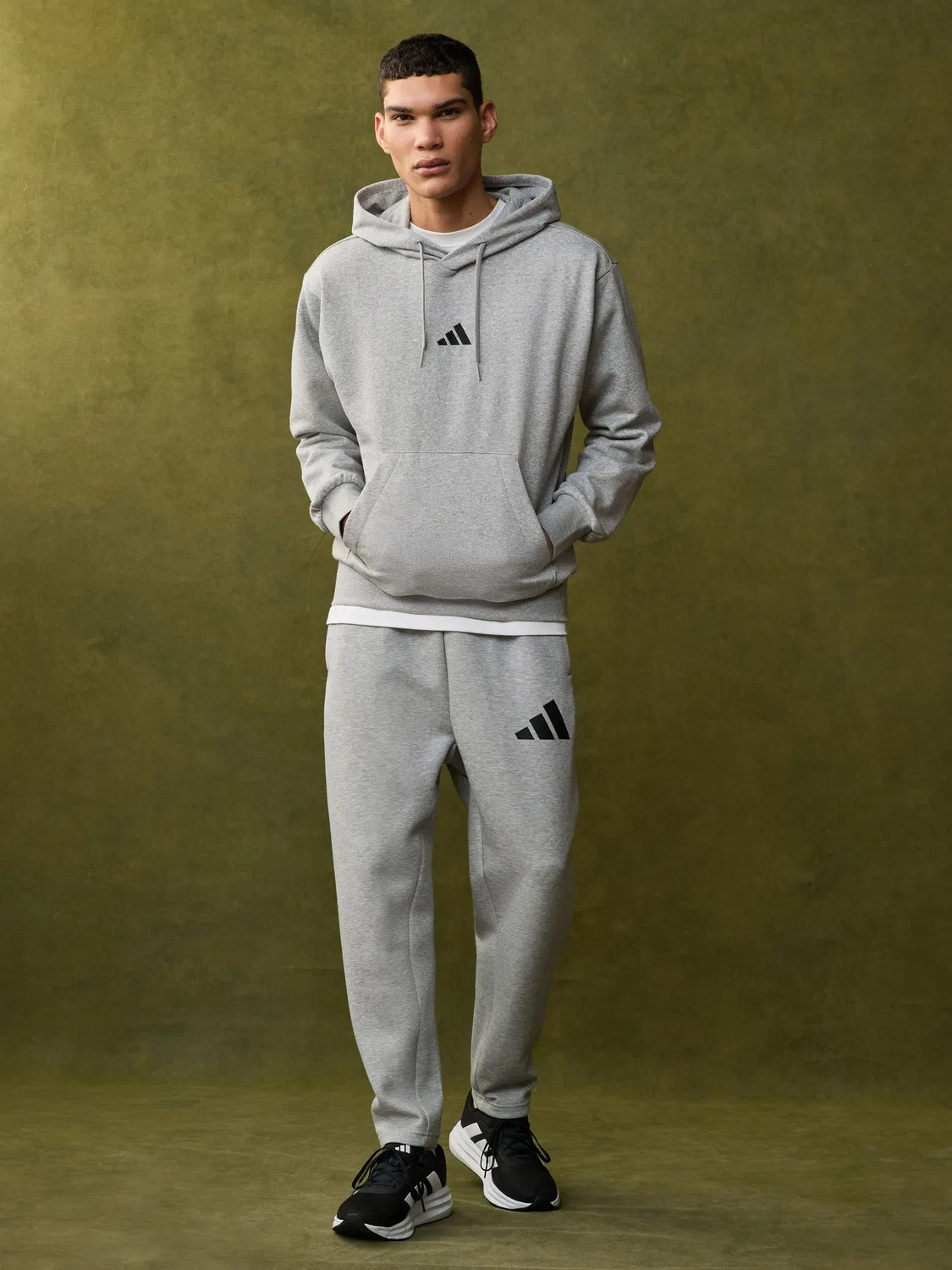 Худи Regular Fit, Essential Feelcozy Fleece adidas, серый светлый — фото 3