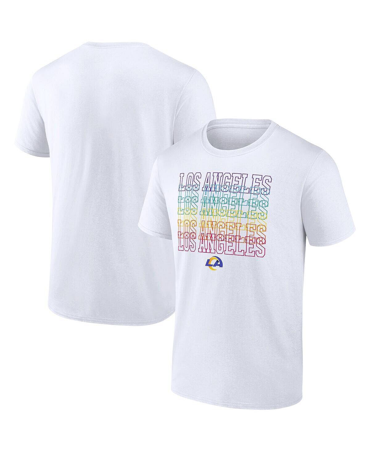 

Мужская белая фирменная футболка los angeles rams city pride team Fanatics, белый